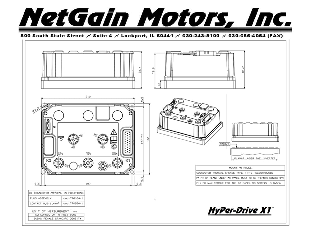 NetGain Motors® HyPer 9D ™ Motor - Doppelwelle